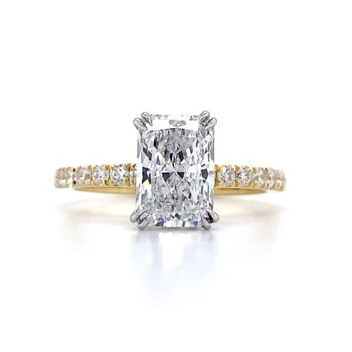 waldemar jewellers emerald cut solitaire diamond band engagement ring